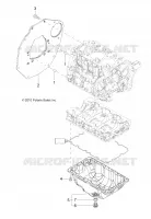 MOTEUR, MOUNTING FLANGE and CARTER INFERIEUR