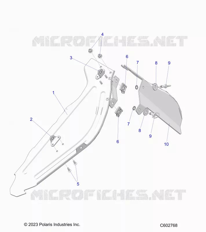 CHASSIS, PROTECTION D'EMBRAYAGE ASM. AND SHIELD