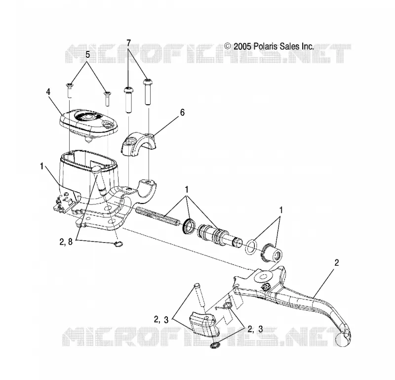 FREIN AVANT BRAKE LEVER AND MASTER CYLINDER (TO 7/24/16)