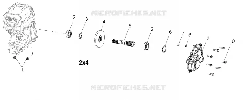 SYSTÈME DE TRANSMISSION, PONT PRINCIPAL OUTPUT SHAFT