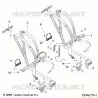 SIEGE BELT MOUNTING, FRONT
