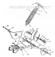 BRAS OSCILLANT ET AMORTISSEUR ARRIERE Magnum 6X6