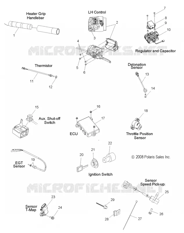 BOUTONS, CAPTEURS and COMPONENTS
