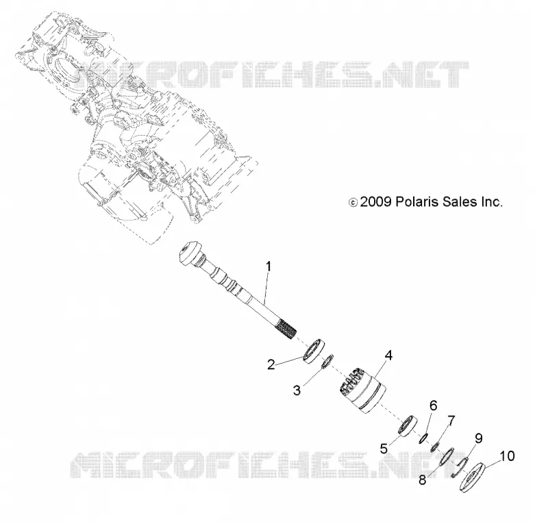 SYSTÈME DE TRANSMISSION, PONT PRINCIPAL OUTPUT SHAFT