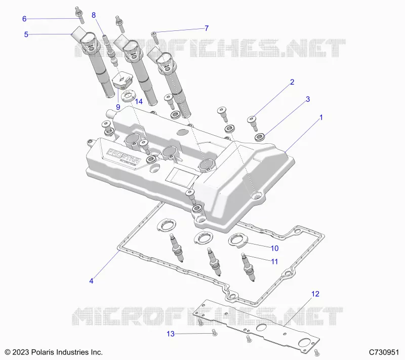 ENGINE, COUVERCLE SOUPAPE & SPARK PLUGS