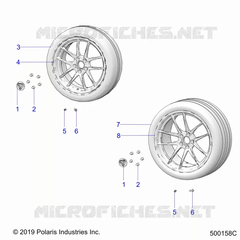 ROUES, FRONT AND REAR (R MODELS)