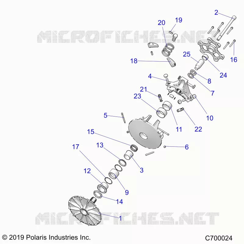 SYSTEME DE TRANSMISSION, PRIMARY CLUTCH