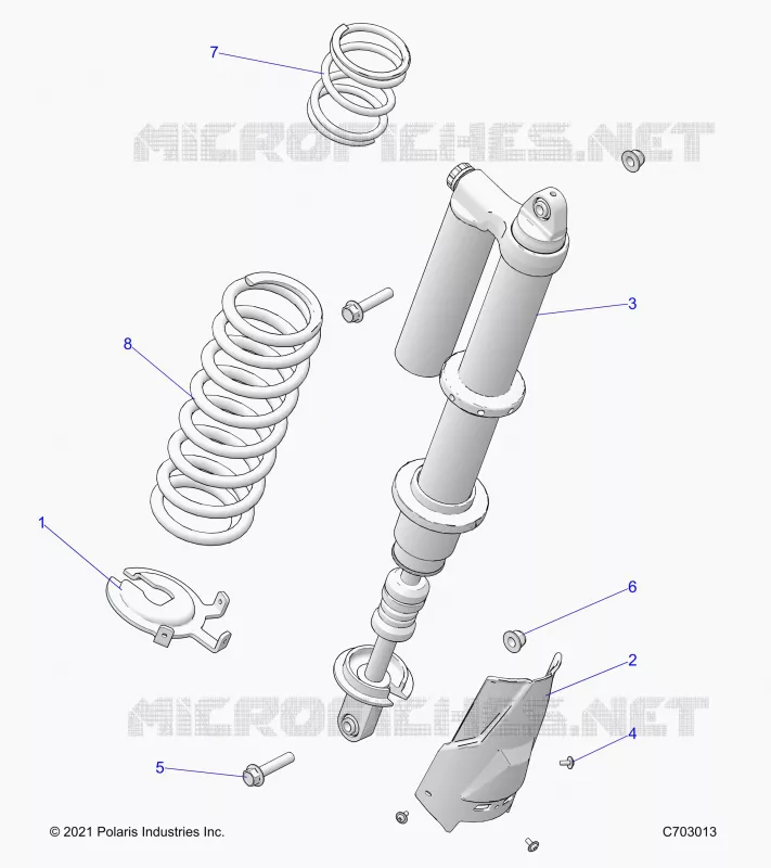SUSPENSION, REAR SUPPORT AMORTISSEUR , STANDARD/PREMIUM