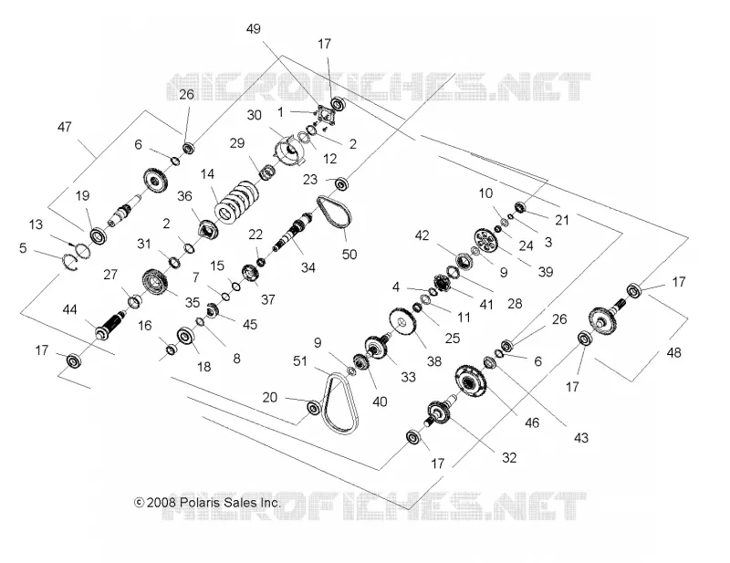 SYSTÈME DE TRANSMISSION, PONT PRINCIPAL INTERNALS