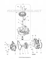 MOTEUR, STATOR COVER AND VOLANT MOTEUR