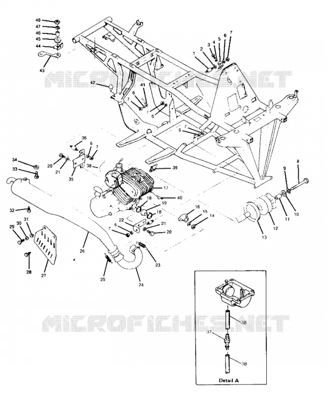 SUPPORTS MOTEUR ET ECHAPPEMENT Trail Boss