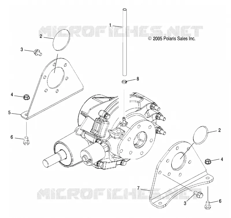 SUPPORT PONT, REAR