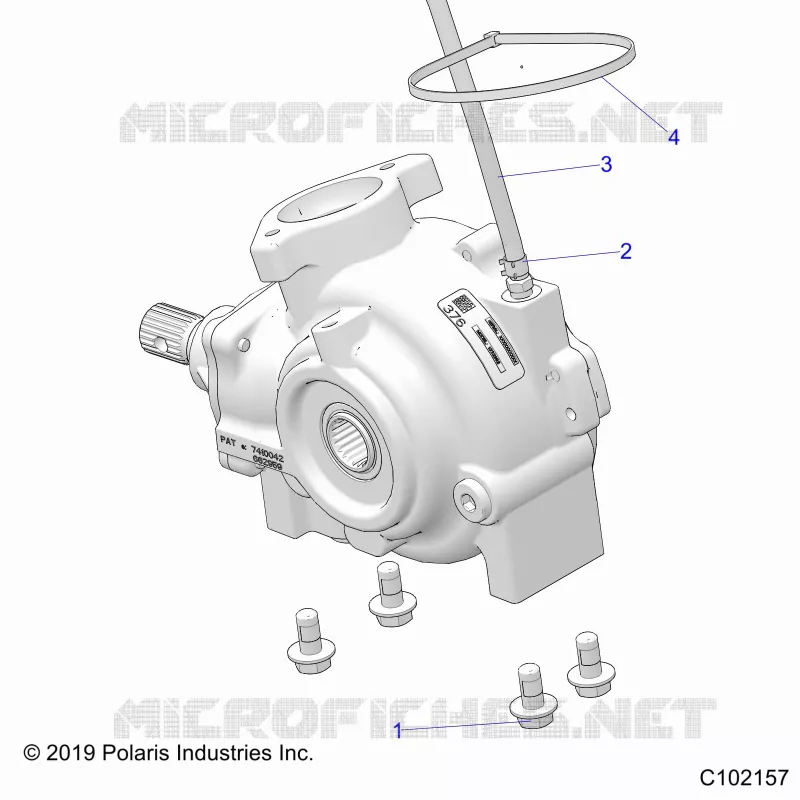 SYSTÃˆME DE TRANSMISSION, GEARCASE MOUNTING, FRONT