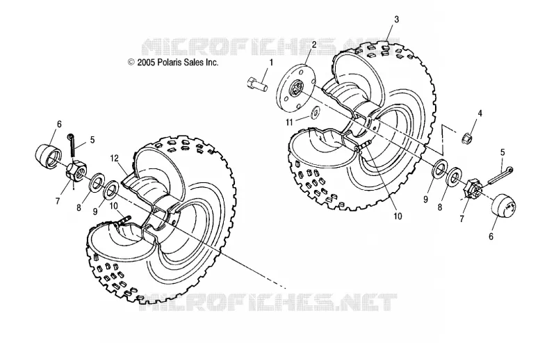 ROUE INTERMEDIAIRE ET ARRIERE