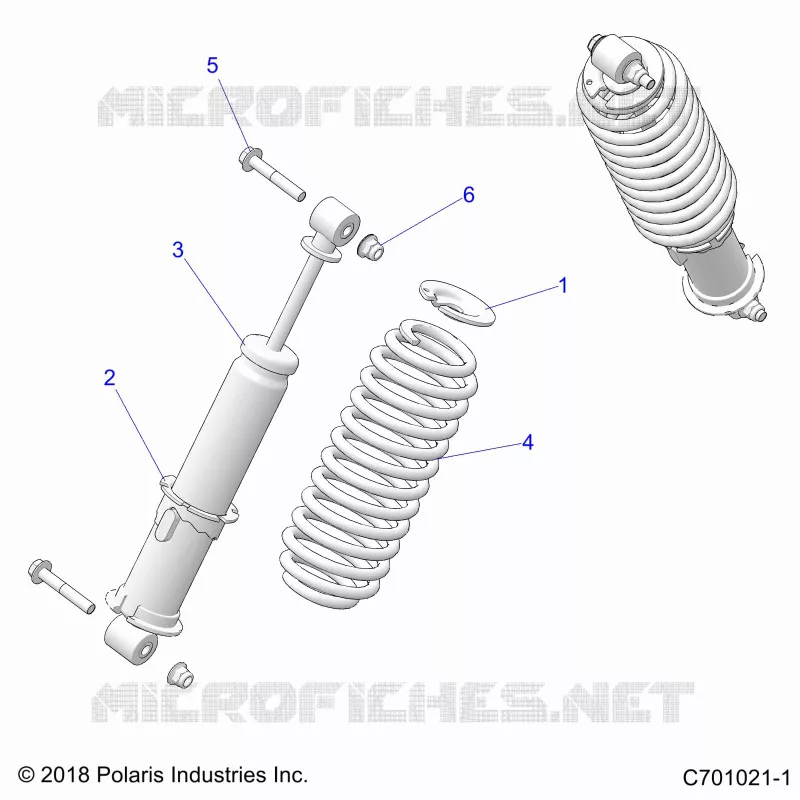SUSPENSION, AMORTISSEUR AVANT