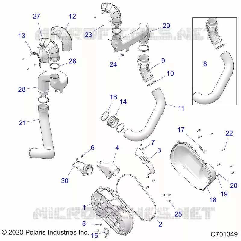 SYSTÃˆME DE TRANSMISSION, CLUTCH COVER AND DUCTING