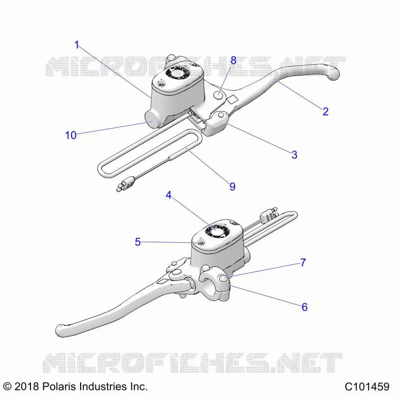 FREIN AVANT BRAKE LEVER AND MASTER CYLINDER