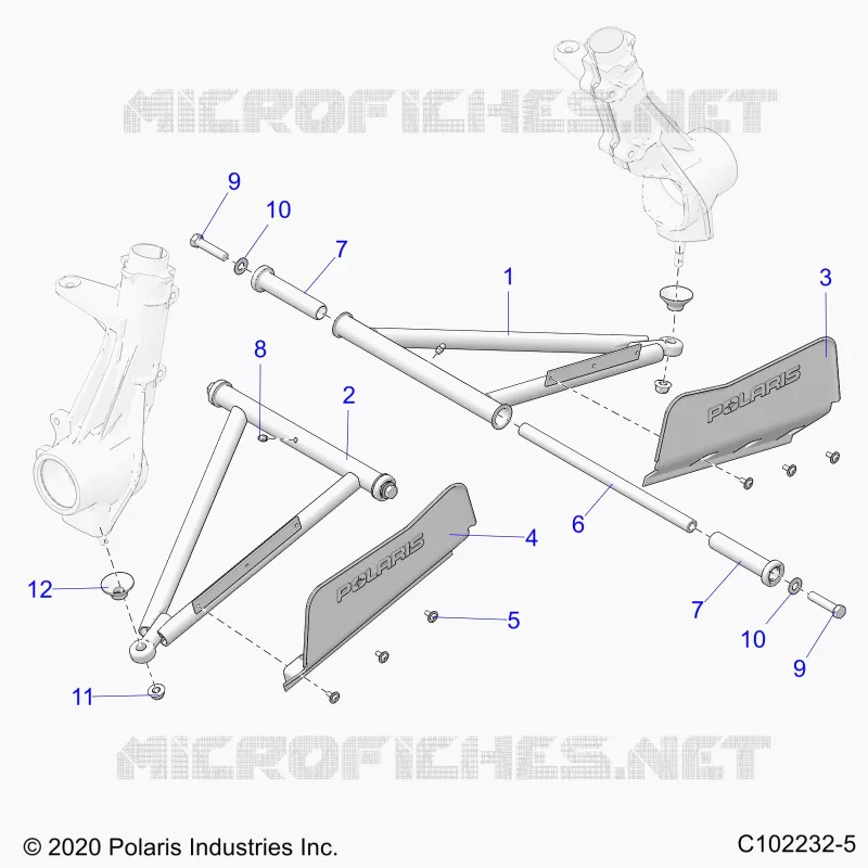 SUSPENSION, A-ARM AND SUPPORT MOUNTING