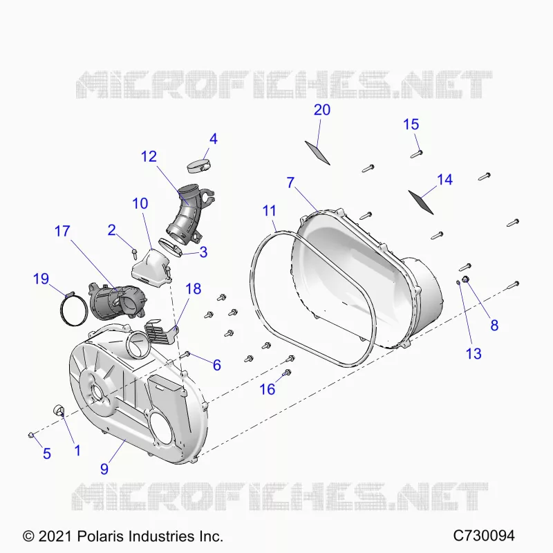 SYSTÃˆME DE TRANSMISSION, CLUTCH COVER AND DUCTING
