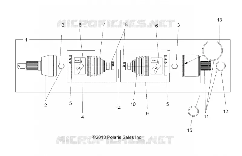 DRIVE TRAIN, DRIVE ARBRE DE TRANSMISSION ARRIERE