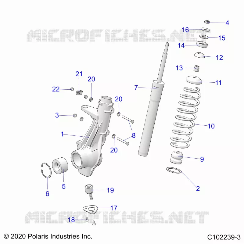 SUSPENSION, JAMBE DE FORCE AVANT