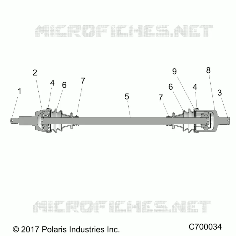 SYSTEME DE TRANSMISSION, FRONT HALF SHAFT