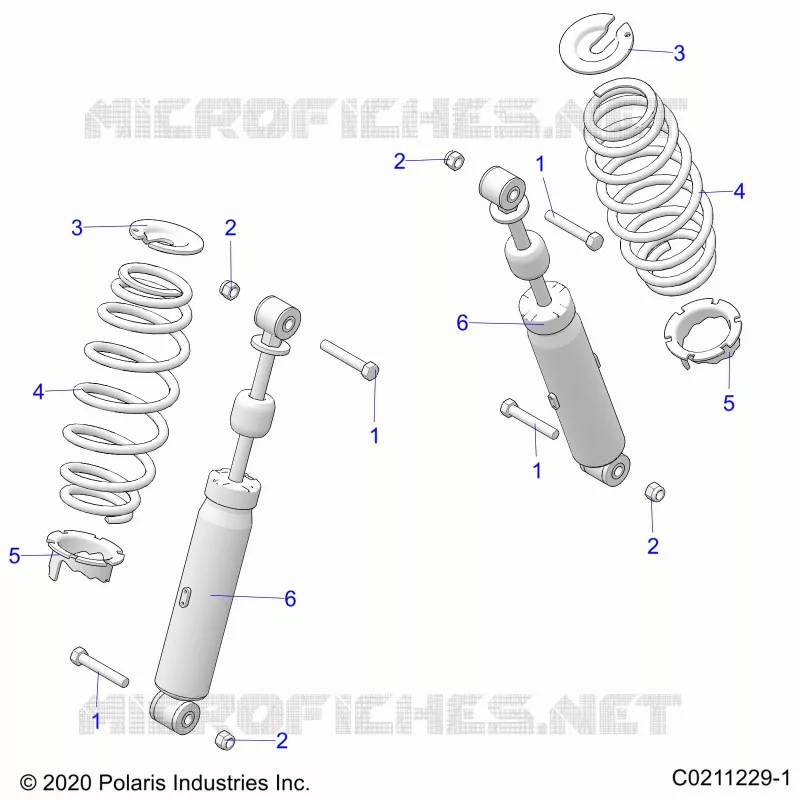 SUSPENSION ARRIERE SHOCK AND MOUNTING