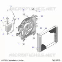 ENGINE, SYSTÃˆME DE REFROIDISSEMENT, RADIATOR, FAN & OVERFLOW BOTTLE