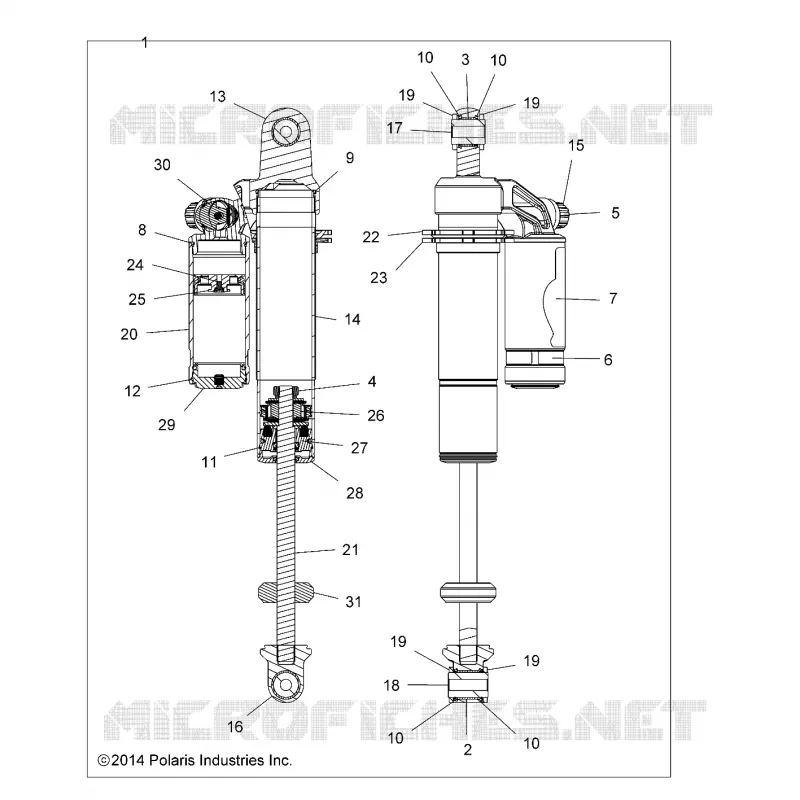 SUSPENSION ARRIERE AMORTISSEUR INTERNALS