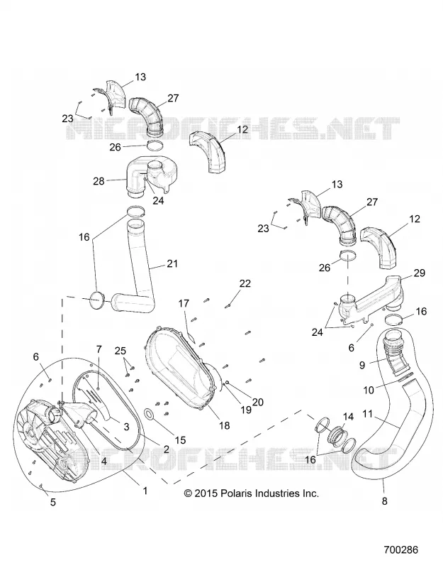 SYSTÈME DE TRANSMISSION, CLUTCH COVER AND DUCTING