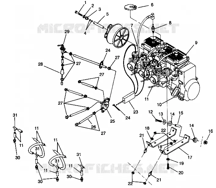 SUPPORT MOTEUR 600 XCR 0941667 (4927092709025A)