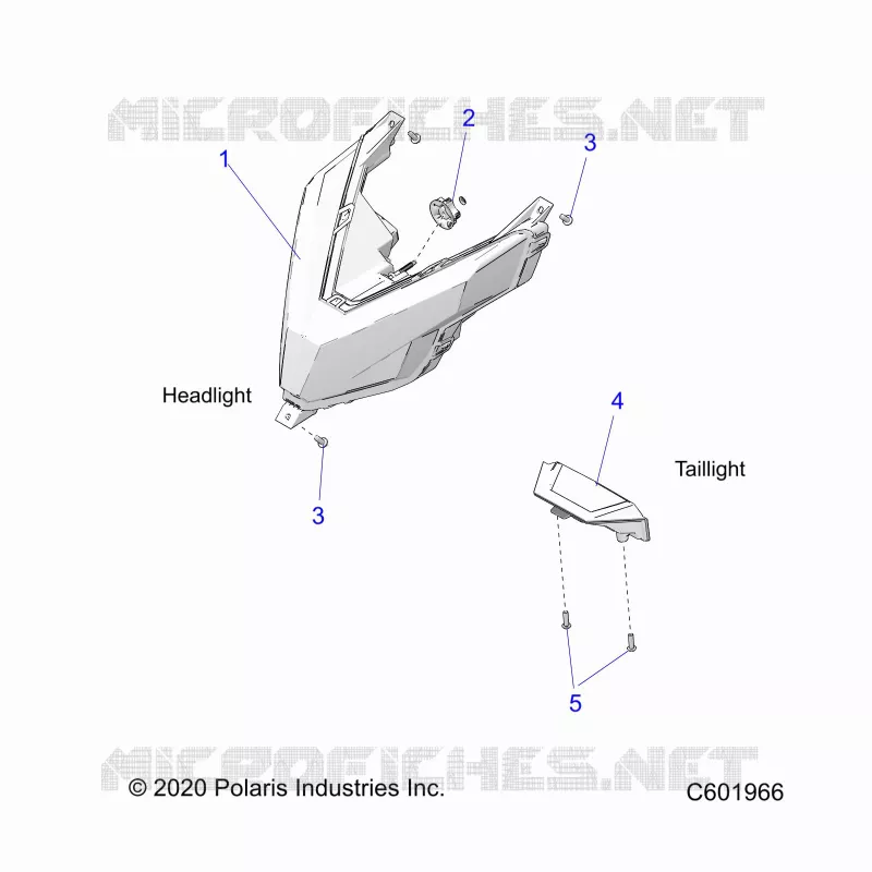 ELECTRICITE, HEADLIGHT AND TAILLIGHT