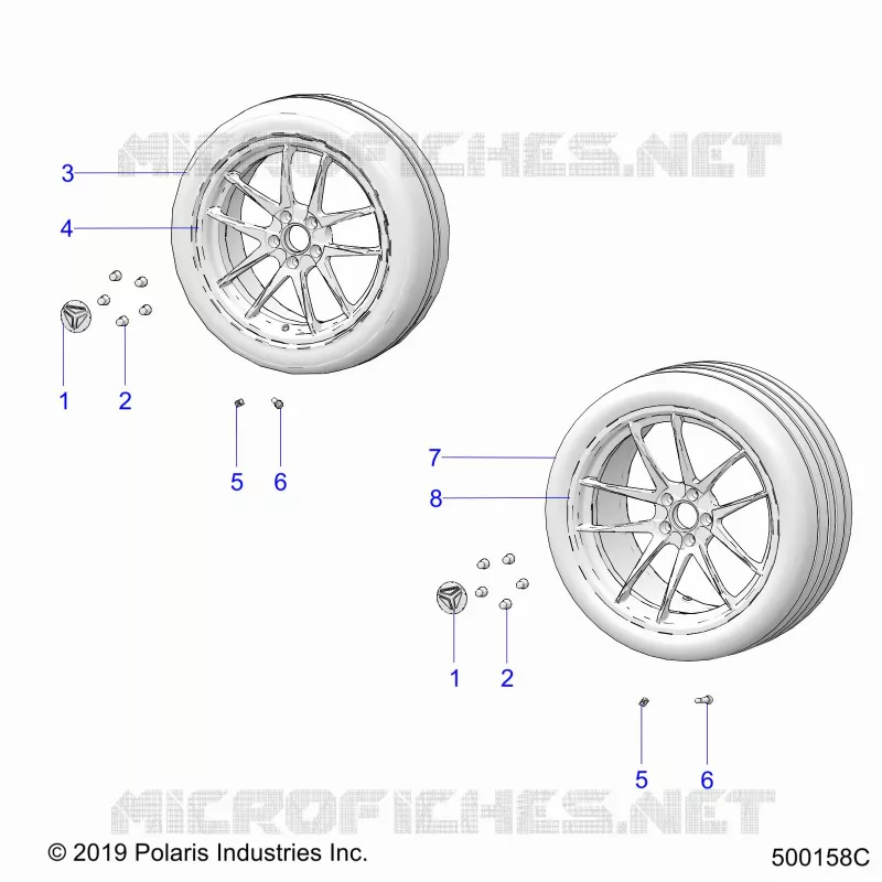 ROUES, FRONT AND REAR (R MODELS)