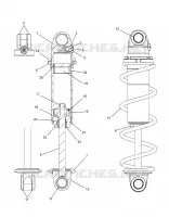 SUSPENSION, AMORTISSEUR AVANT TRACK (BLACK COIL OVER)