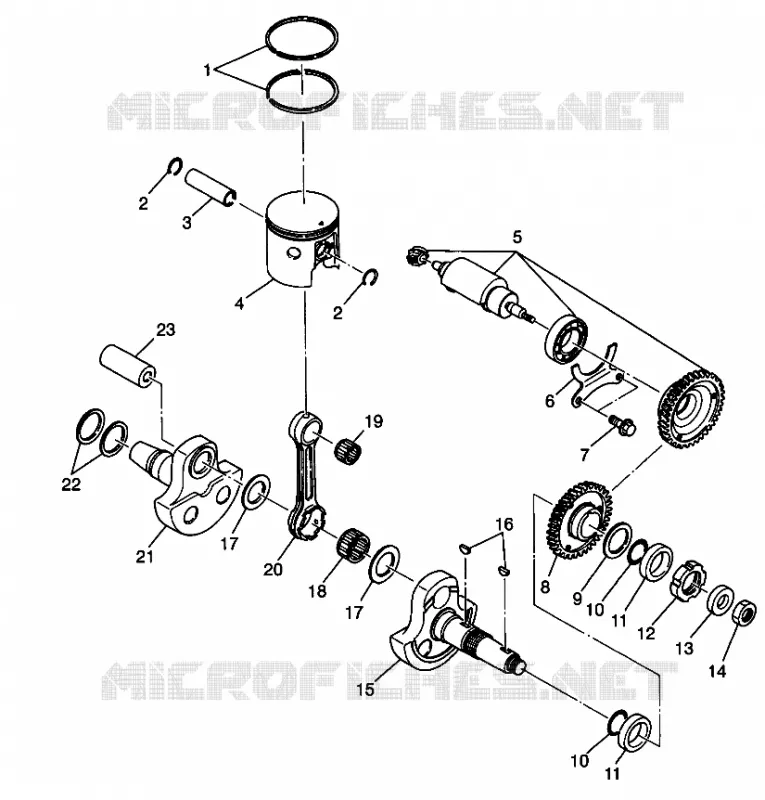 PISTON ET VILEBREQUIN XPLORER 400L W98CC38C (4945414541C012)