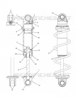 SUSPENSION, AMORTISSEUR AVANT TRACK (BLACK COIL OVER)