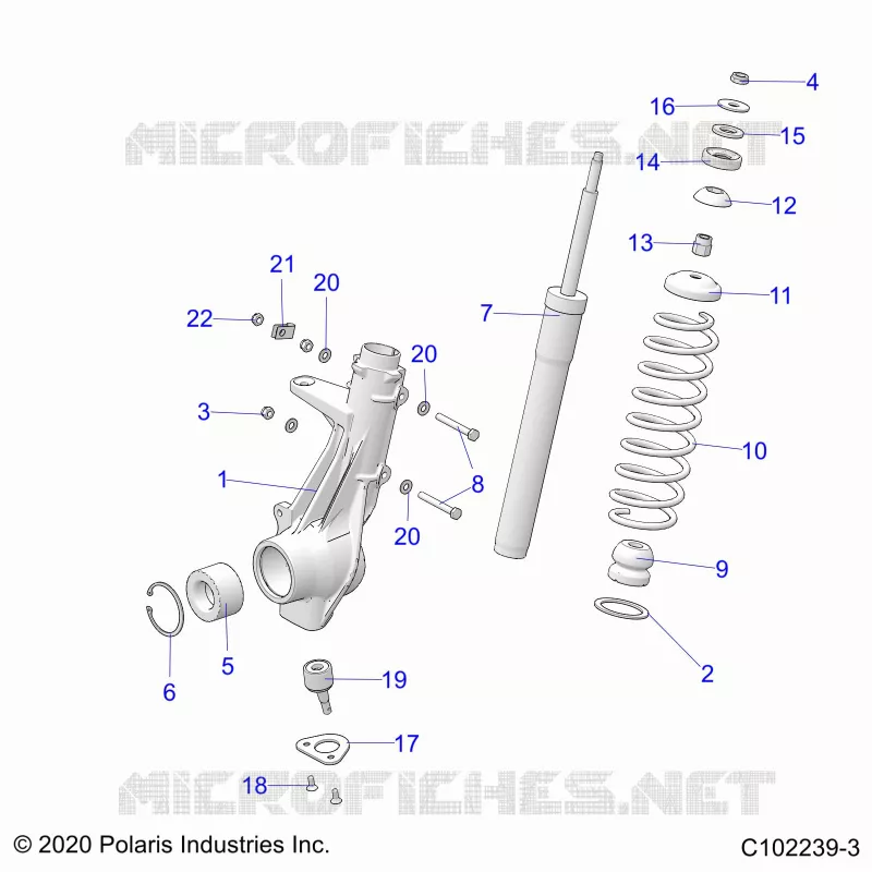 SUSPENSION, JAMBE DE FORCE AVANT