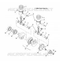 ENGINE, PISTON AND VILEBREQUIN