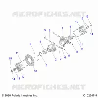 SUSPENSION ARRIERE HUBS, CARRIER AND BRAKE DISC- A21SJS57CX (C102247-8)