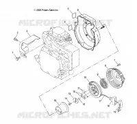 ENGINE, LANCEUR AND BLOWER HOUSING