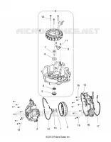 MOTEUR, STATOR COVER and VOLANT MOTEUR