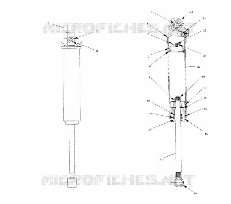 AMORTISSEUR (REAR TRACK)(GAS)