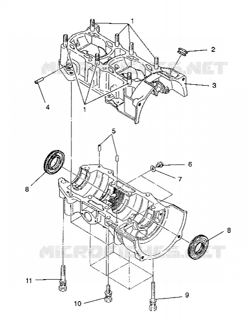 CARTERS MOTEUR ASSEMBLY WIDETRAK / 0932064 (4922982298030A)