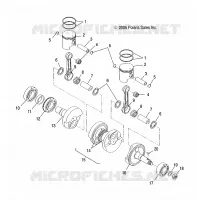 ENGINE, PISTON AND VILEBREQUIN
