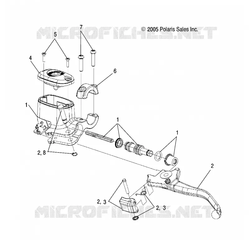 FREIN AVANT BRAKE LEVER AND MASTER CYLINDER (TO 6/1/16)