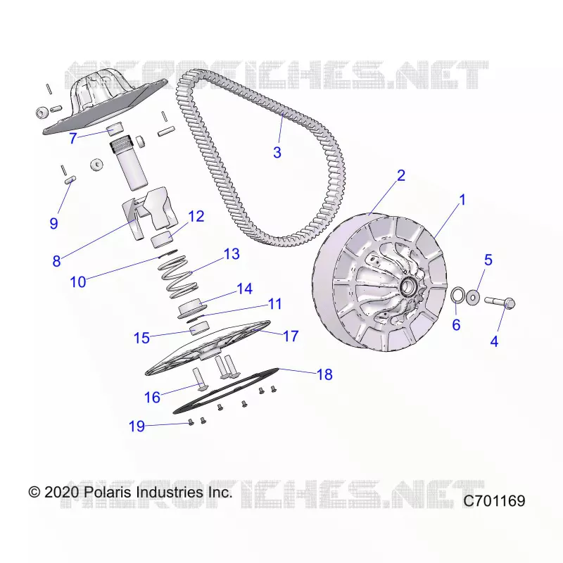 SYSTÃˆME DE TRANSMISSION, SECONDARY CLUTCH