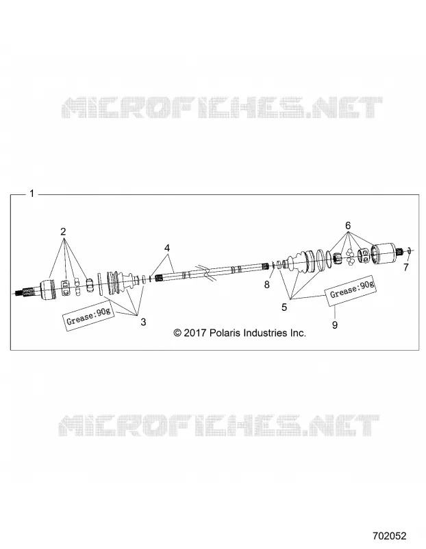 SYSTÃˆME DE TRANSMISSION, REAR HALF SHAFT