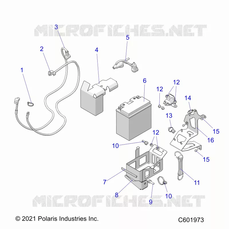 ELECTRICITE, E.S. BATTERY/BOX AND CABLES