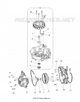 MOTEUR, STATOR COVER and VOLANT MOTEUR