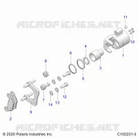 FREINS, MIDDLE CALIPER